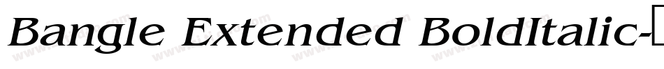 Bangle Extended BoldItalic字体转换